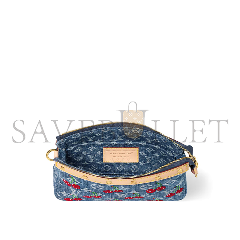 LOUIS VUITTON DENIM MURAKAMI LV X TM POCHETTE ACCESSOIRES M13994 (22*13*4cm)